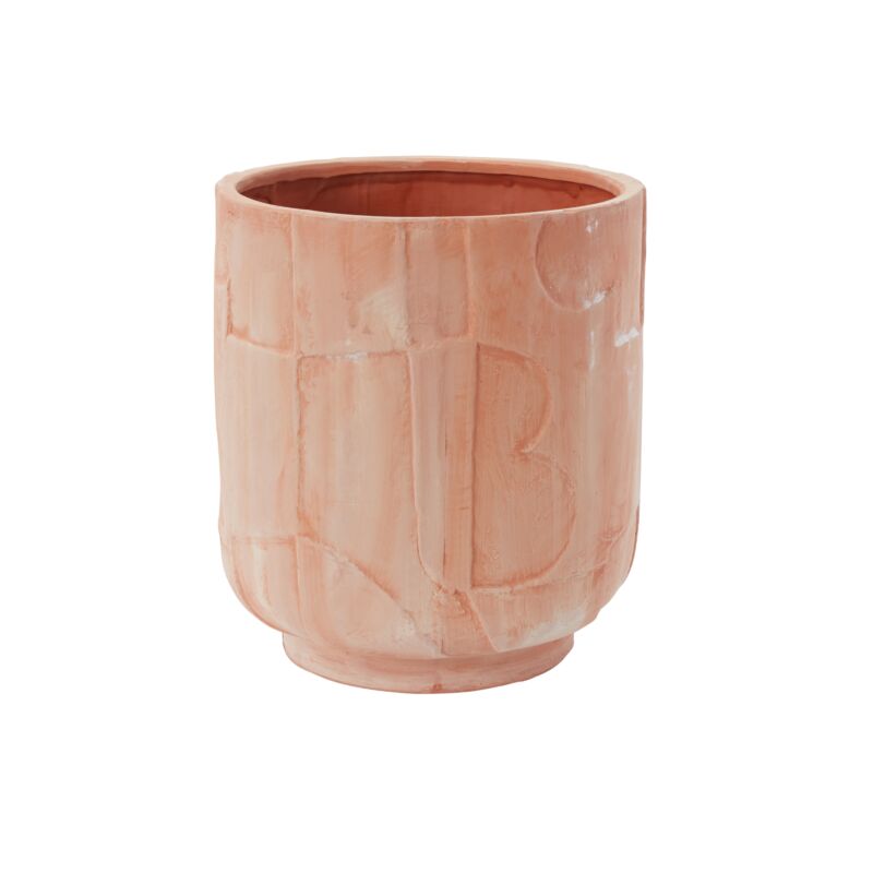 Textured Terra Cotta Pot