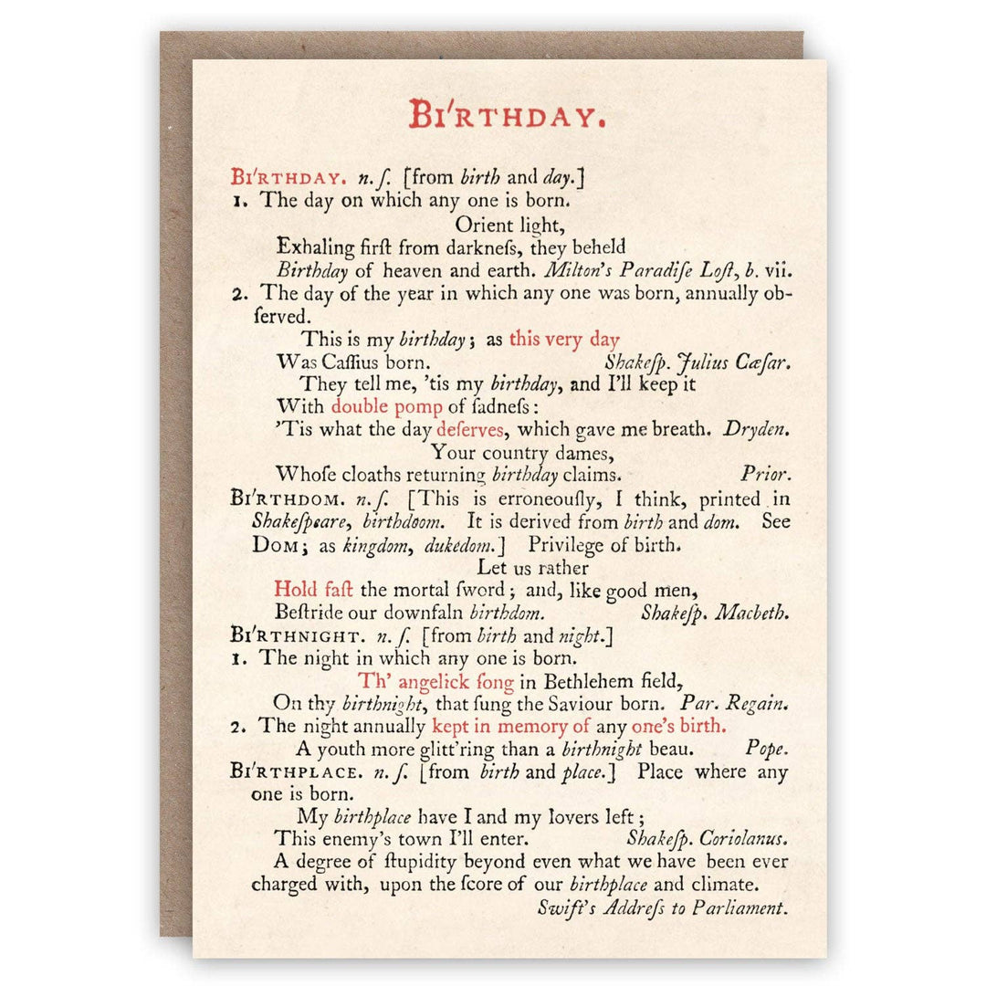 Johnson's Dictionary Birthday