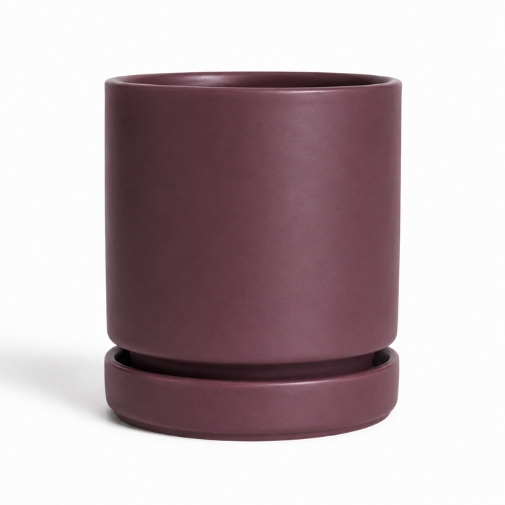 Cylinder Pot with Saucer