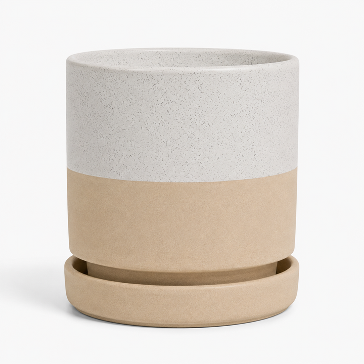 Cylinder Pot with Saucer